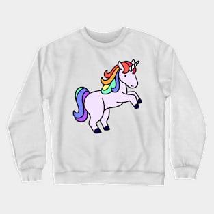 Playful rainbow unicorn Crewneck Sweatshirt